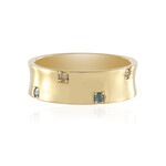 Bague en argent et Diamant bleu I2