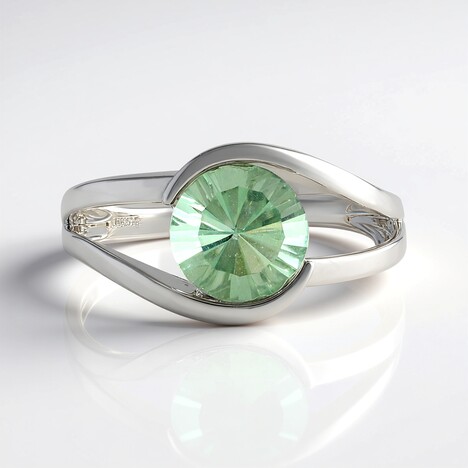 Anello in argento con Fluorite Verde