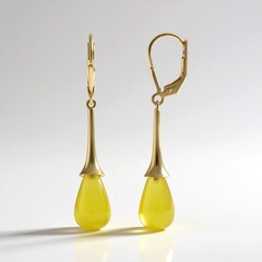 Orecchini in argento con Calcedonio Giallo (KM by Juwelo)