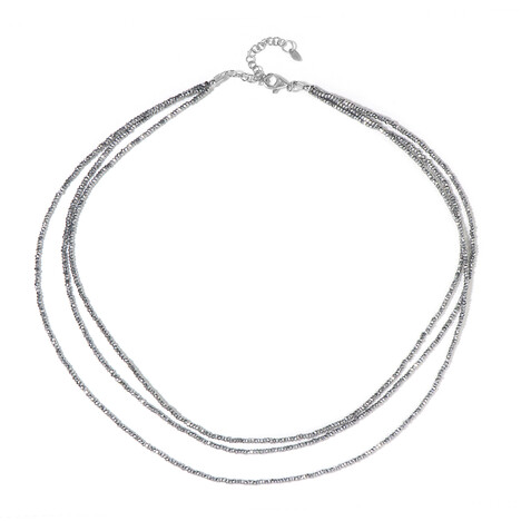 Collana in argento con Ematite Argentata (Riya)
