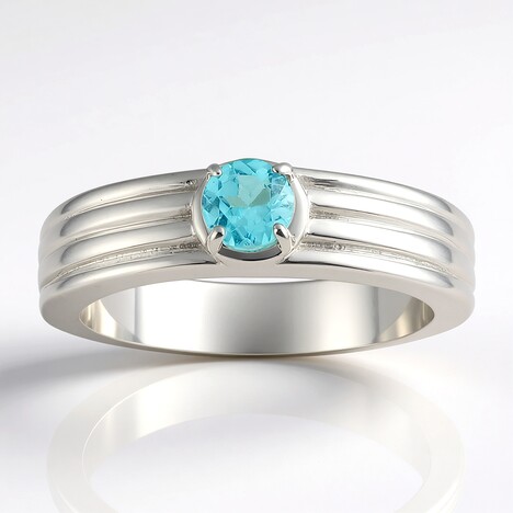 Anello in argento con Apatite Blu (Pallanova)