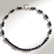 Collier en argent et Hématite noire