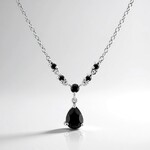 Collana in argento con Spinello Nero