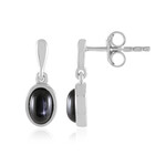 Boucles d'oreilles en argent et Diopside étoilé d'Inde