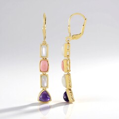 Orecchini in argento con Ametista (KM by Juwelo)