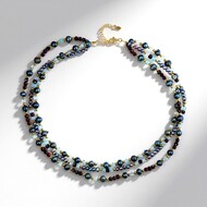 Collana in argento con Perla Nera di Acqua Dolce