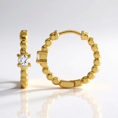 Orecchini in argento con Zaffiro Bianco (Adela Silber)