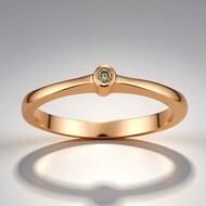 SI1 Argyle Rose De France Diamond Silver Ring (Annette)