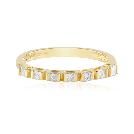 Zilveren ring met I3 (H) Diamanten