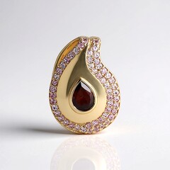 Ciondolo in oro con Zircone Rosa