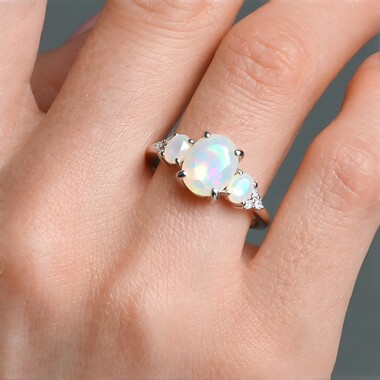 Welo-Opal-Silberring