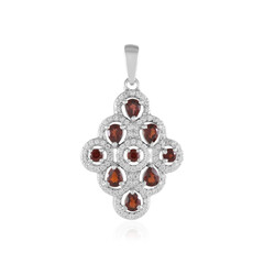 Mozambique Garnet Silver Pendant