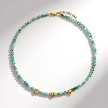 Collana in argento con Crisoprasio