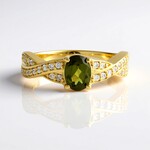 Anello in argento con Vesuvianite