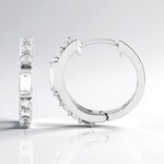 Orecchini in argento con Zaffiro Bianco (Adela Silber)