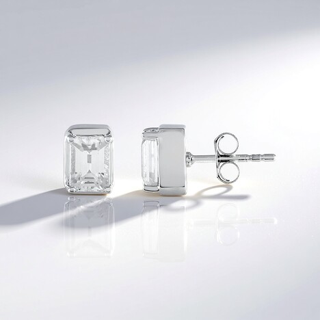 Boucles d'oreilles en argent et Zircon