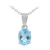 Collier en argent et Topaze bleu Suisse