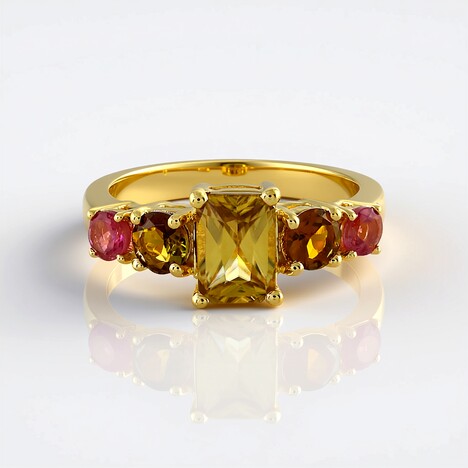 Anello in argento con Zircone Giallo