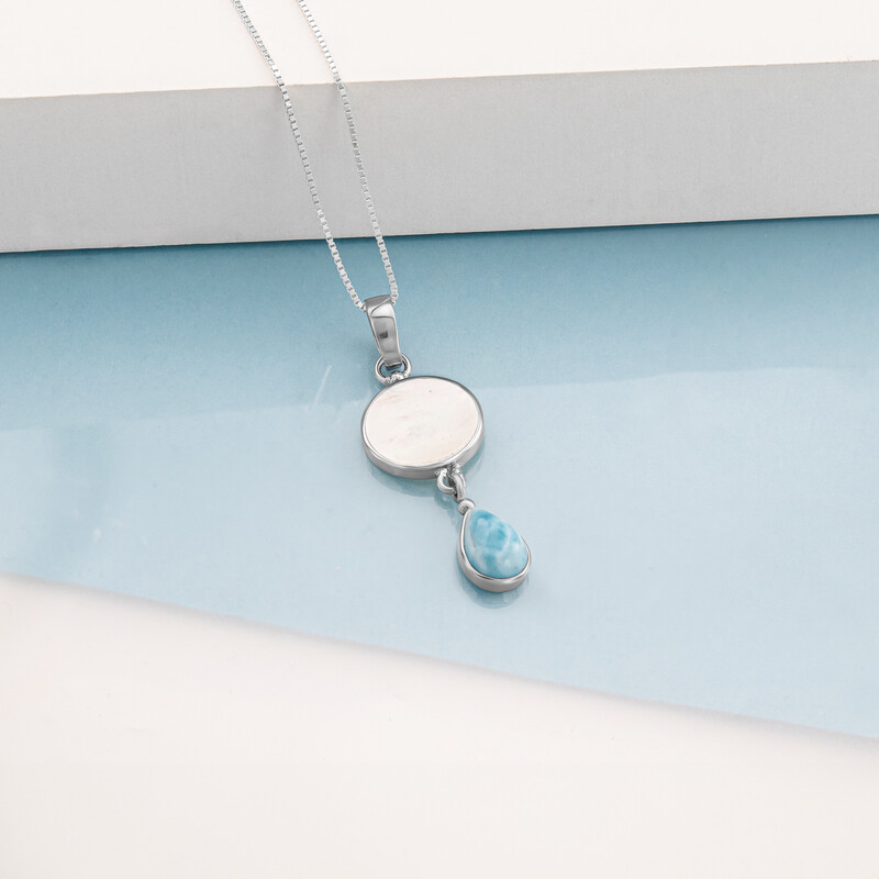 Edelstein-Silberanhänger