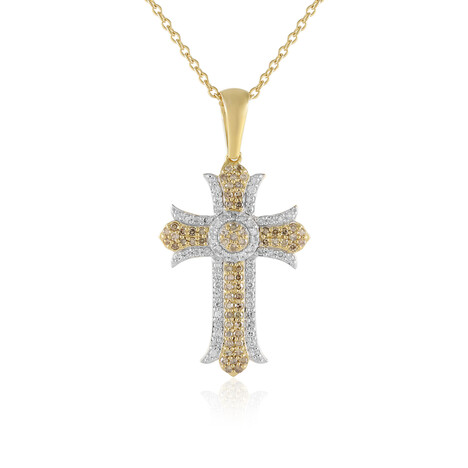 I2 Champagne Diamond Silver Necklace