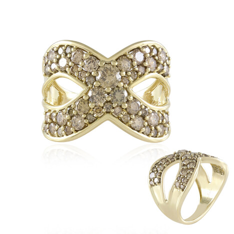 Gouden ring met een I2 Champagne Diamant (de Melo Gold)