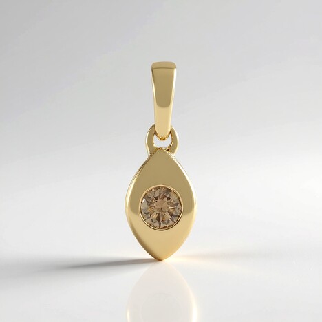 Ciondolo in oro con Diamante Champagne I2 (de Melo Gold)