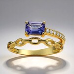 Bague en or et Tanzanite AAA (CIRARI)