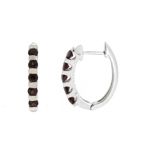 Boucles d'oreilles en argent et Grenat Rhodolite