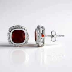Orecchini in argento con Granato Essonite (de Melo Essence)