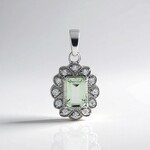 Ciondolo in argento con Ametista Verde