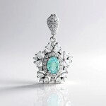 Ciondolo in argento con Smeraldo Color Paraiba