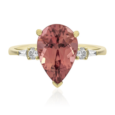 Anello in oro con Tormalina Neon del Congo (AMAYANI)