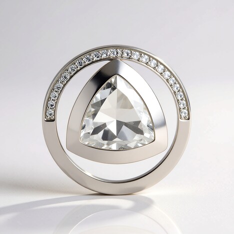 Ciondolo in argento con Topazio Bianco (MONOSONO COLLECTION)