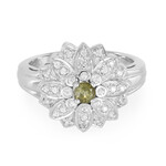 Cuprian Tourmaline Silver Ring