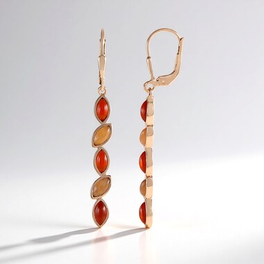 Orecchini in argento con Corniola (KM by Juwelo)
