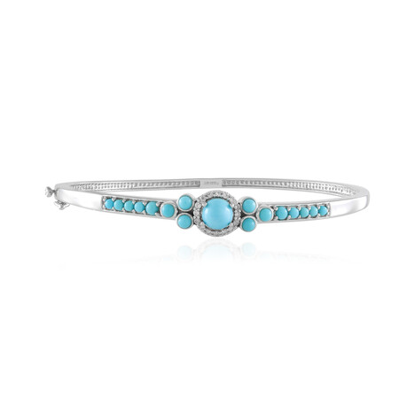 Sleeping Beauty Turquoise Silver Bangle (Faszination Türkis)