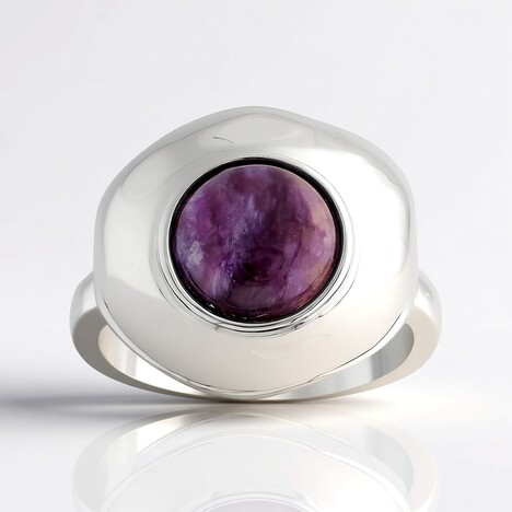 Anello in argento con Charoite