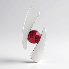 Ciondolo in argento con Tormalina Rosa Brasiliana (Pallanova)