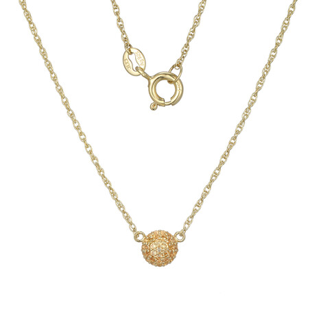 Citrine Silver Necklace (Adela Silber)