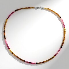 Collana in argento con Tormalina Rosa Nigeriana