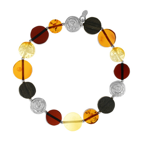 Baltischer Bernstein-Silberarmband (dagen)