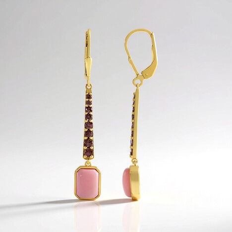 Orecchini in argento con Opale Rosa (KM by Juwelo)