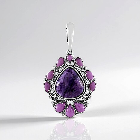 Ciondolo in argento con Charoite (Desert Chic)