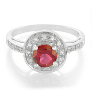 Anillo en plata con Topacio cereza