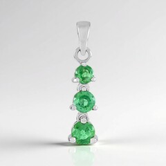 Ciondolo in argento con Cianite Menta
