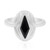 Black Spinel Silver Ring (MONOSONO COLLECTION)