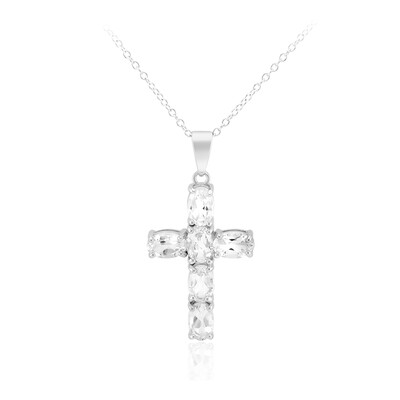 Collar en plata con Topacio blanco