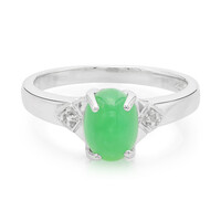 Bague en argent et Chrysoprase impériale
