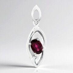 Ciondolo in argento con Granato Roshoite (Pallanova)