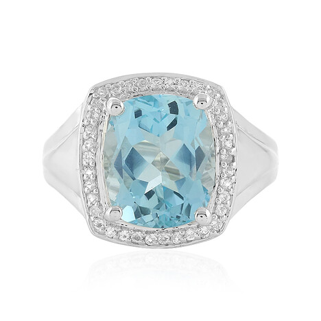 Anello in argento con Topazio Blu Cielo